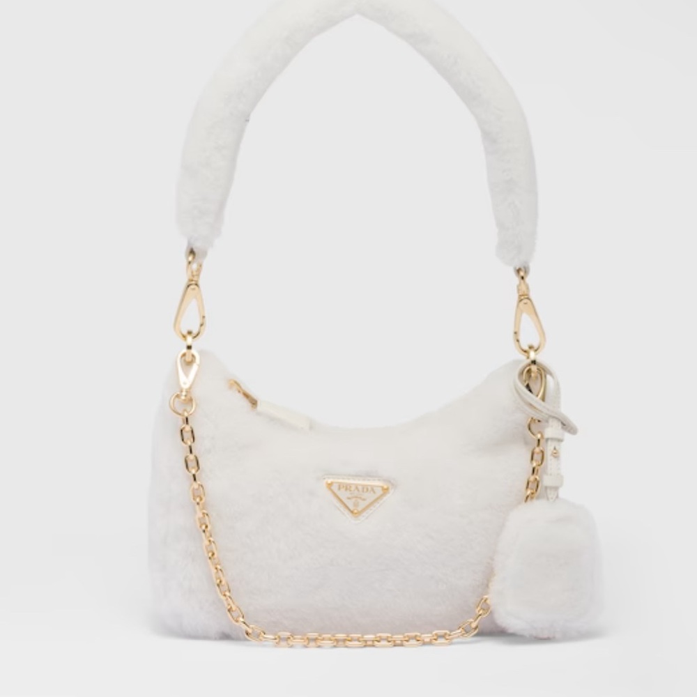 *RARE* Prada Re-Edition Shearling Mini-Bag